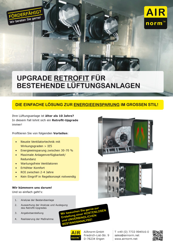 Vorschau: Upgrade Retrofit für bestehende Lüftungsanlagen